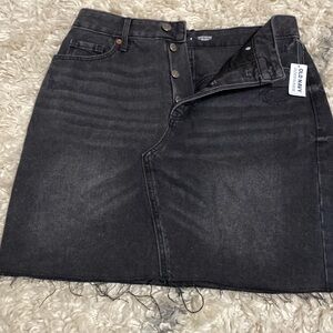 Black denim skirt from old navy. New with tags